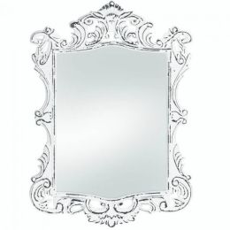 Accent Plus Royal Distressed White Wall Mirror