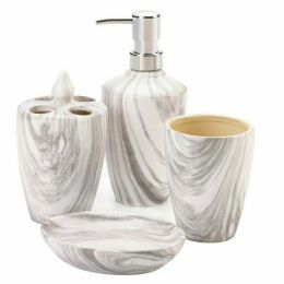 Accent Plus Gray Marble Porcelain Bath Accessory Set