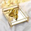 Accent Plus Gold Jewelry Tray with Mirrored Base