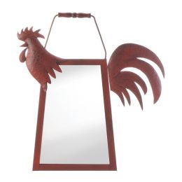 Accent Plus Country Rooster Wall Mirror with Handle