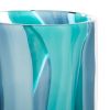 Accent Plus Blue Swirls Cylinder Glass Vase - 6.5 inches