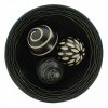 Accent Plus Tribal Style Wood Bowl with Three Carved Balls