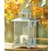 Accent Plus Silver Scrolls Candle Lantern - 15.5 inches