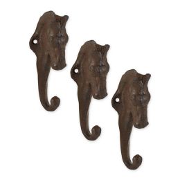 Accent Plus Cast Iron Horse Wall Hooks - Set of 3