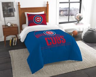 Cubs OFFICIAL Major League Baseball, Bedding, Printed Twin Comforter (64"x 86") & 1 Sham (24"x 30") Set by The Northwest Company