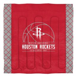 Rockets OFFICIAL NBA "Reverse Slam" Full/Queen Comforter & Sham Set;  86" x 86"