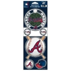 Atlanta Braves Stickers Prismatic Special Order