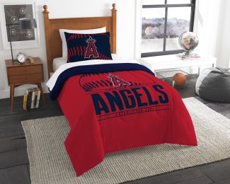 Angels OFFICIAL Major League Baseball, Bedding, Printed Twin Comforter (64"x 86") & 1 Sham (24"x 30") Set by The Northwest Company