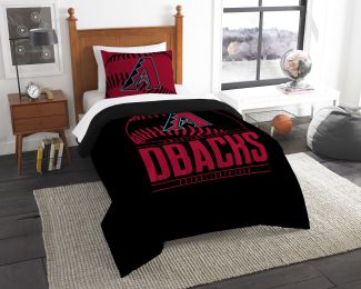 Diamondbacks OFFICIAL Major League Baseball, Bedding, Printed Twin Comforter (64"x 86") & 1 Sham (24"x 30") Set by The Northwest Company