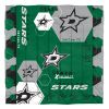 Stars OFFICIAL NHL "Hexagon" Full/Queen Comforter & Shams Set;  86" x 86"