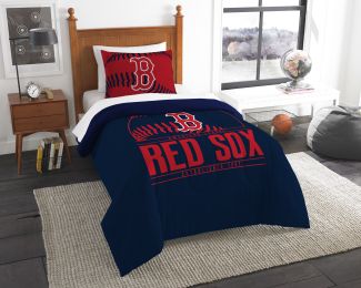Red Sox OFFICIAL Major League Baseball, Bedding, Printed Twin Comforter (64"x 86") & 1 Sham (24"x 30") Set by The Northwest Company
