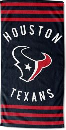 Texans OFFICIAL NFL "Stripes" Beach Towel;  30" x 60"
