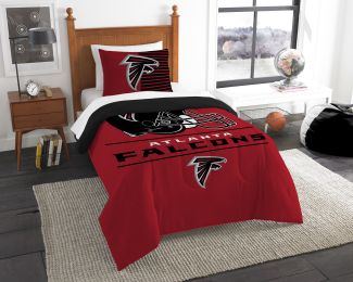 Falcons OFFICIAL National Football League, Bedding, "Draft" Printed Twin Comforter (64"x 86") & 1 Sham (24"x 30") Set by The Northwest Company