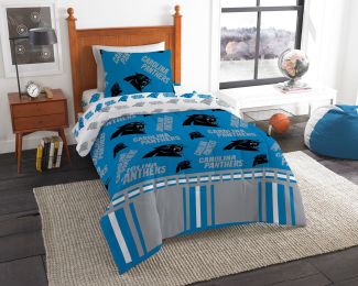 Carolina Panthers OFFICIAL NFL Twin Bed In Bag Set