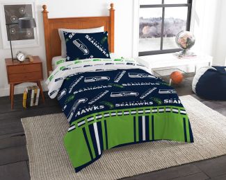 Seattle Seahawks OFFICIAL NFL Twin Bed In Bag Set
