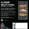 Broncos OFFICIAL NFL Realtree "Stripes" Beach Towel;  30" x 60"