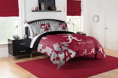 Alabama OFFICIAL Collegiate "Hexagon" Full/Queen Comforter & Shams Set
