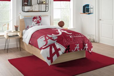 Alabama OFFICIAL Collegiate "Hexagon" Twin Comforter & Sham Set