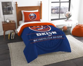 Islanders OFFICIAL National Hockey League, Bedding, "Draft" Twin Printed Comforter (64"x 86") & 1 Sham (24"x 30") Set by The Northwest Company