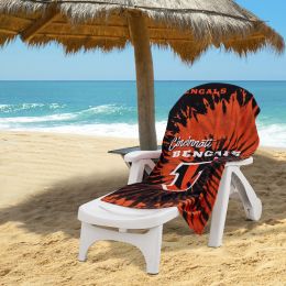Bengals OFFICIAL NFL "Psychedelic" Beach Towel;  30" x 60"