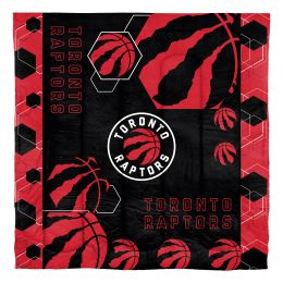 Raptors OFFICIAL NBA "Hexagon" Full/Queen Comforter & Shams Set;  86" x 86"
