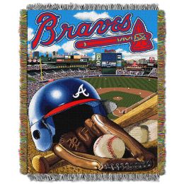 Braves OFFICIAL Major League Baseball, "Home Field Advantage" 48"x 60" Woven Tapestry Throw by The Northwest Company