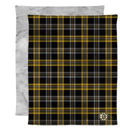 Bruins OFFICIAL NHL Micro Mink Faux Fur Throw Blanket;  48" x 60"