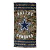 Cowboys OFFICIAL NFL Realtree "Stripes" Beach Towel;  30" x 60"