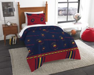 Chicago Fire OFFICIAL MLS "Track" Twin Comforter & Sham Set; 64" x 86"
