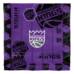 Sac Kings OFFICIAL NBA "Hexagon" Full/Queen Comforter & Shams Set;  86" x 86"