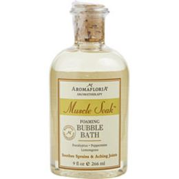 Muscle Soak By Aromafloria Foaming Bubble Bath 9 Oz Blend Of Eucalyptus, Peppermint, Lemongrass For Anyone