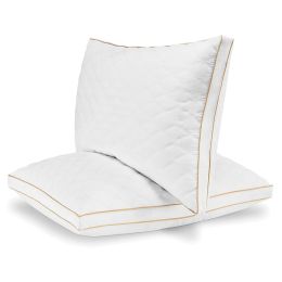 Doctor Pillow BK3616 Queen-Sized Italian Luxury Quilted Pillow, Set of 2