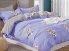 Kaufman Lily floral 100% Cotton Purple Comforter Set