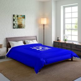 Bedding, Royal Blue And White I Can Do All Things Philippians 4:13 Graphic Text Style Comforter (size: 88x88)