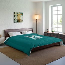 Bedding, Teal Green And White I Can Do All Things Philippians 4:13 Graphic Text Style Comforter (size: 104x88)